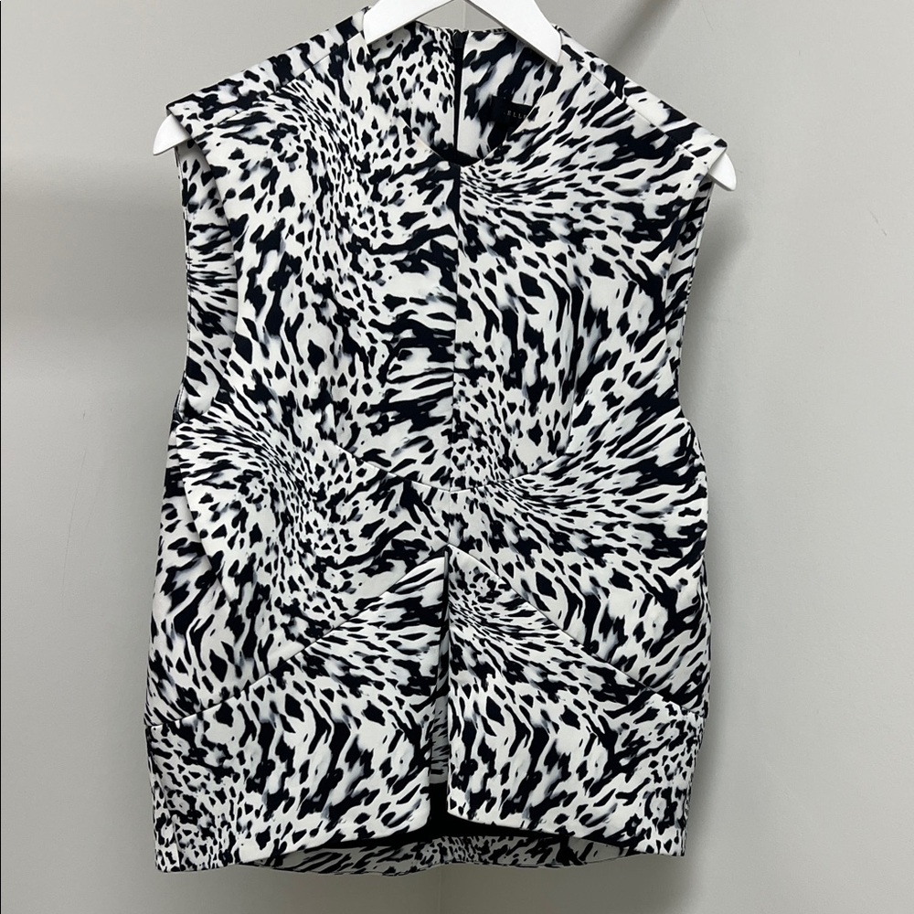 Ellery Monochrome Abstract Sleeveless Top